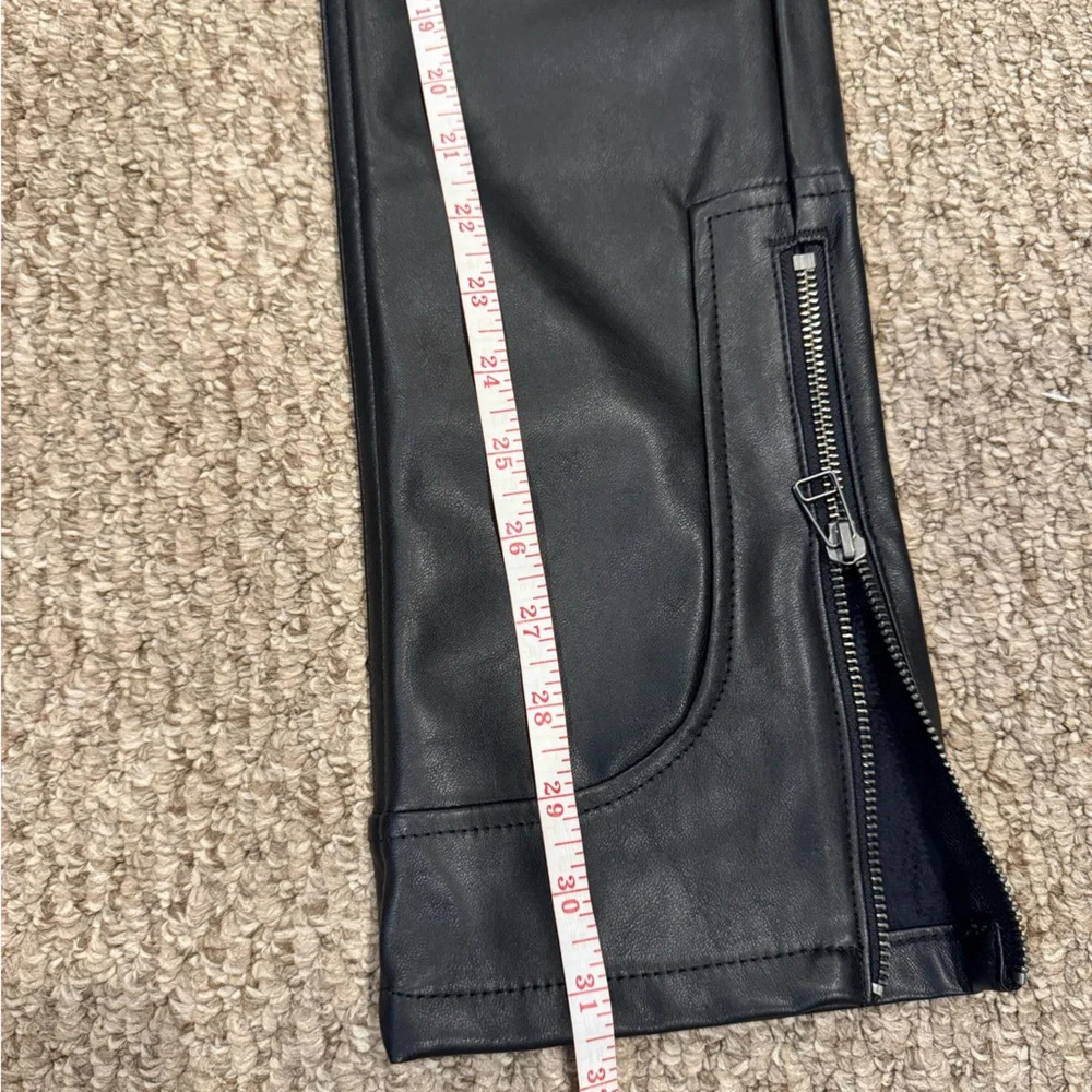 🚨SOLD🚨GAP Women's Faus Leather Black Straight Leg Biker Pants NWT - Picture 9 of 9